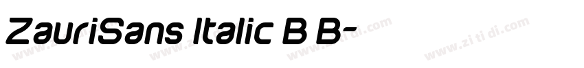 ZauriSans Italic B B字体转换